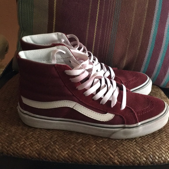 Vans Shoes - Vans Hi-Top Burgundy Shoes